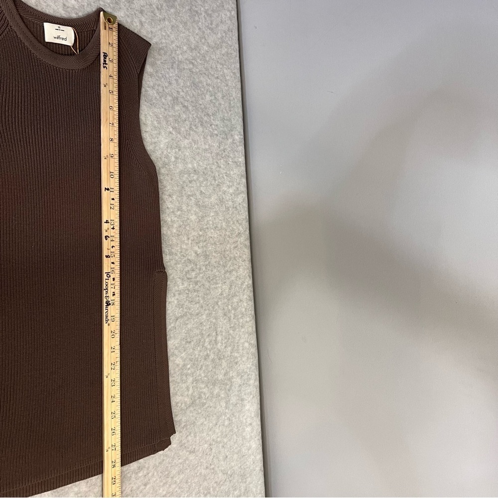 Wilfred Aritzia Palmier Sleeveless Split Hem Long Tunic Knit Sweater sz XS - Picture 13 of 13